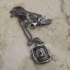 Pyrrha White Light Unicorn Rare Archived Talisman Necklace 925 Sterling Silver